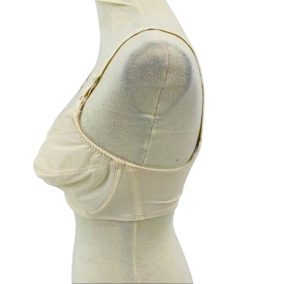 Bali Flower Underwire Bra Light Beige Style 0180 34D - Picture 4 of 9